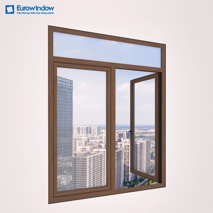 Eurowindow CỬA SỔ NHÔM 2 CÁNH MỞ QUAY NGOÀI chính hãng