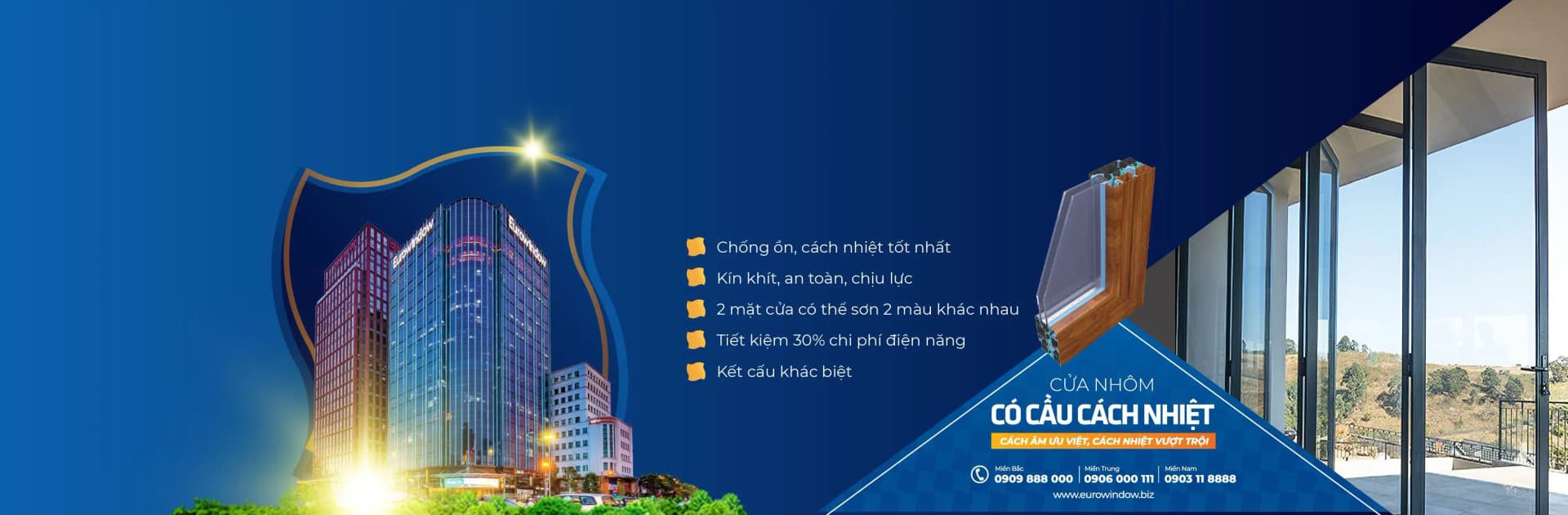 Cửa nhôm kính Eurowindow