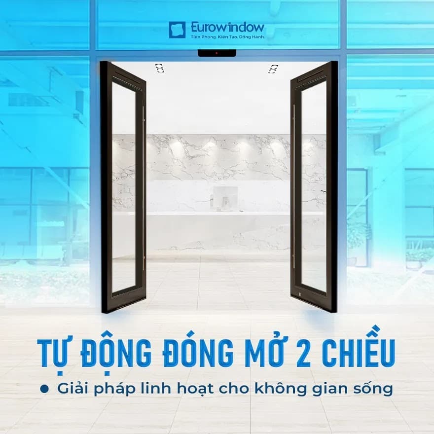 Cửa Bản Lề Sàn Tự Động Eurowindow – Giải Pháp Gọn Gàng, An Toàn Cho Mọi Không Gian